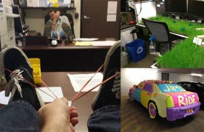 Офис – это не скучно! 7 фотографий, которые показывают, как можно повеселиться на работе