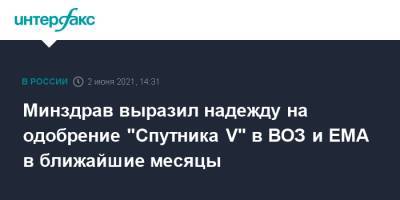 Минздрав выразил надежду на одобрение "Спутника V" в ВОЗ и ЕМА в ближайшие месяцы
