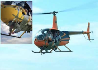 СКР проверит блогера за полет на вертолете с привязанным снаружи скотчем человеком