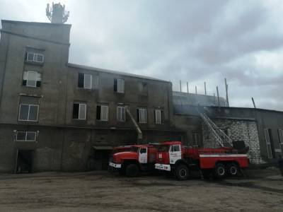 Крупный пожар случился на маслозаводе в Воронежской области