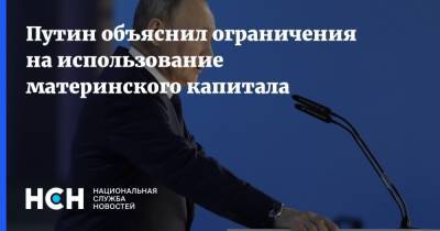 Путин объяснил ограничения на использование материнского капитала