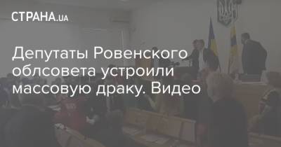 Депутаты Ровенского облсовета устроили массовую драку. Видео