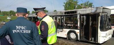 В Красноярске загорелся автобус с пассажирами