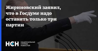 Жириновский заявил, что в Госдуме надо оставить только три партии