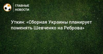 Уткин: «Сборная Украины планирует поменять Шевченко на Реброва»