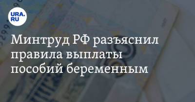Минтруд РФ разъяснил правила выплаты пособий беременным