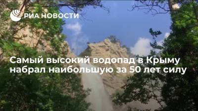 Водопад Учан-Су в Ялте набрал максимальную силу за последний 50 лет
