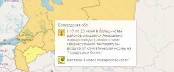 В Вологде объявлен «оранжевый» уровень погодной опасности