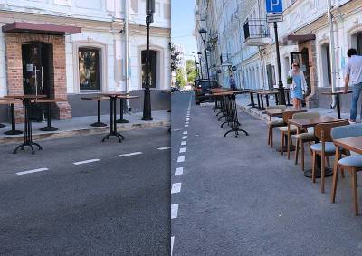 В центре Москвы летнее кафе организовали на парковке