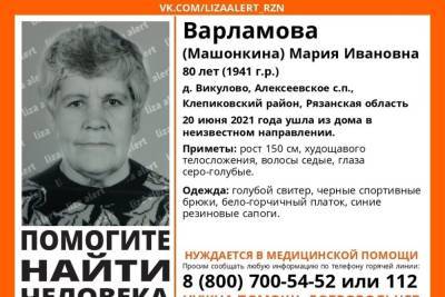 В Клепиковском районе Рязанской области пропала 80-летняя пенсионерка