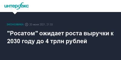 "Росатом" ожидает роста выручки к 2030 году до 4 трлн рублей - interfax.ru - Москва