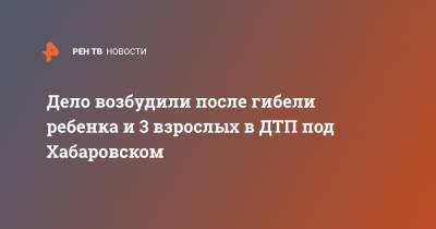 Дело возбудили после гибели ребенка и 3 взрослых в ДТП под Хабаровском