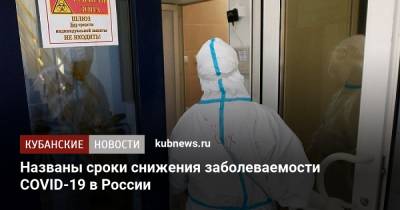 Агаси Тавадян - Названы сроки снижения заболеваемости COVID-19 в России - kubnews.ru - Россия