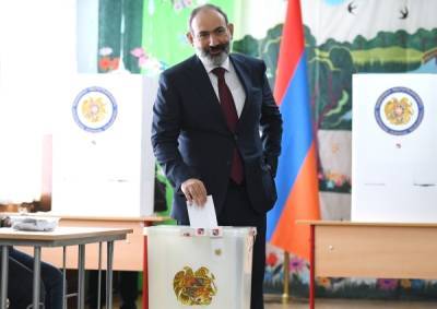 ЦИК Армении: партия Никола Пашиняна на парламентских выборах получает 55,02%