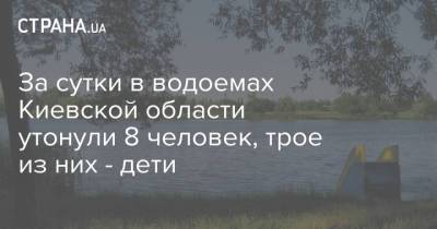 За сутки в водоемах Киевской области утонули 8 человек, трое из них - дети