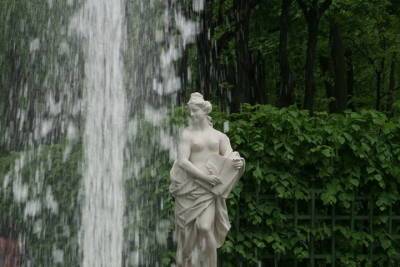 Плещущиеся в фонтане Летнего сада дети рассорили петербуржцев