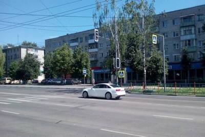 В Брянске включили светофор на переходе у памятника Летчикам