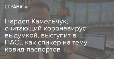 Нардеп Камельчук, считающий коронавирус выдумкой, выступит в ПАСЕ как спикер на тему ковид-паспортов