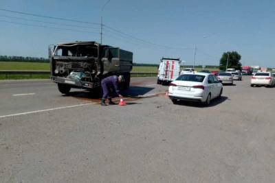 В Ростовской области в столкновении двух грузовиков пострадали двое