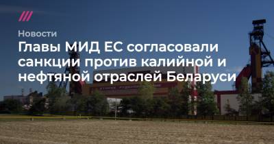 Главы МИД ЕС согласовали санкции против калийной и нефтяной отраслей Беларуси