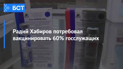 Радий Хабиров потребовал вакцинировать 60% госслужащих
