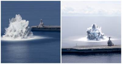 Gerald R.Ford - Ford - Американцы взорвали 18-тонную бомбу рядом с самым дорогим боевым кораблем в мире - newzfeed.ru - шт.Флорида