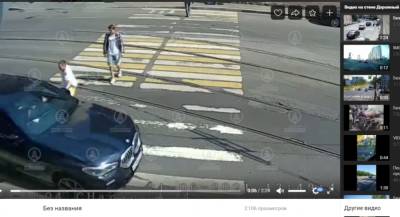 На Чапаева водитель BMW решил припугнуть пешеходов за удар по зеркалу