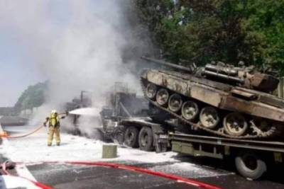 В Польше произошло ДТП с танками, боевая техника сгорела