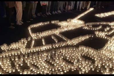 Забайкальцы выложили изображение танка Т-34 из более пяти тысяч свечей