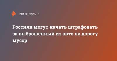 Россиян могут начать штрафовать за выброшенный из авто на дорогу мусор