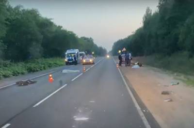 В ДТП под Петербургом погибли велосипедист и мотоциклист