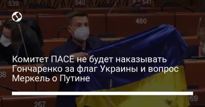 Комитет ПАСЕ не будет наказывать Гончаренко за флаг Украины и вопрос Меркель о Путине