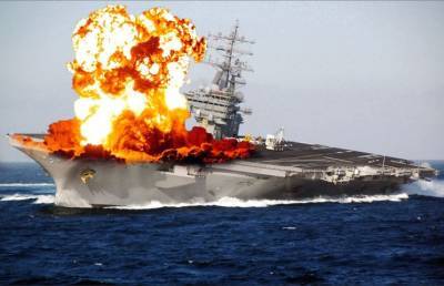В США показали видео уничтожения ракетного крейсера "Москва"