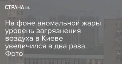 На фоне аномальной жары уровень загрязнения воздуха в Киеве увеличился в два раза. Фото - strana.ua - Киев - район Киева