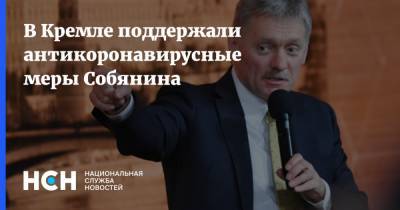 В Кремле поддержали антикоронавирусные меры Собянина
