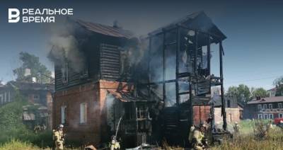 В Зеленодольске произошел очередной пожар в историческом квартале «Полукамушки»
