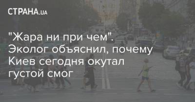 "Жара ни при чем". Эколог объяснил, почему Киев сегодня окутал густой смог