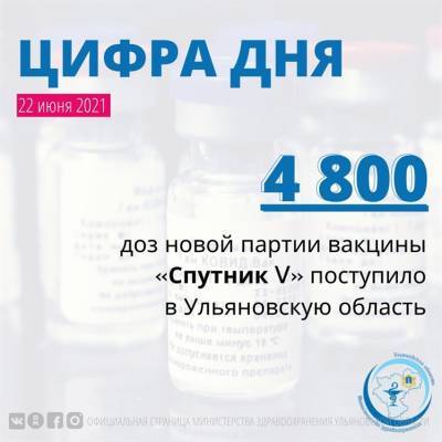 В Ульяновскую область прибыла новая партия вакцины «Спутник V»