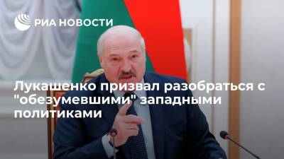 Лукашенко призвал разобраться с "обезумевшими" и "потерявшими" реальность западными политиками