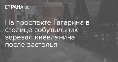 На проспекте Гагарина в столице собутыльник зарезал киевлянина после застолья