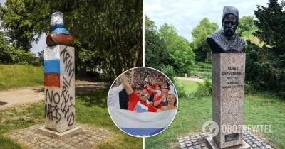 Памятник Тарасу Шевченко в Дании, оскверненный российскими фанатами, очистили