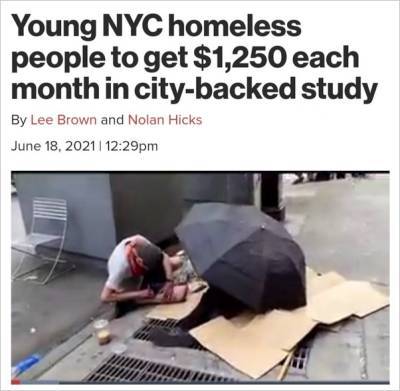 Бомжам Нью-Йорка начнут платить по $1250 в месяц, лишь бы они убрались с улиц и нашли себе работу