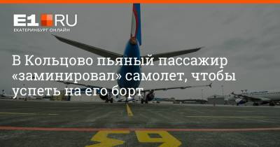 В Кольцово пьяный пассажир «заминировал» самолет, чтобы успеть на его борт