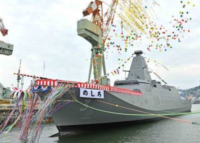 Японцы спустили на воду третий фрегат нового поколения