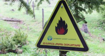 В лесах Грузии появились специальные знаки, предупреждающие об опасности пожара