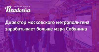 Директор московского метрополитена зарабатывает больше мэра Собянина