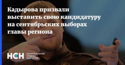 Кадырова призвали выставить свою кандидатуру на сентябрьских выборах главы региона