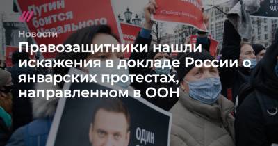 Правозащитники нашли искажения в докладе России о январских протестах, направленном в ООН