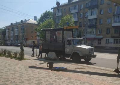 В Смоленске демонтировали остановку на ул. Николаева