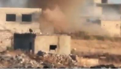 В Сирии подбили российский танк, видео